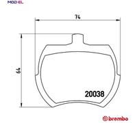 Brake pads P 52 002 BREMBO for AUSTIN ROVER TRIUMPH MG INNOCENTI AUSTIN-HEALEY