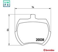 Brake Pads Set fits INNOCENTI MINI 1.0 Front 74 to 82 99H Brembo 0006557206113