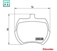 Brake pads P 52 002 BREMBO for AUSTIN ROVER TRIUMPH MG INNOCENTI AUSTIN-HEALEY