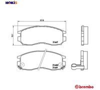 BREMBO P 54 014 Brake pad set