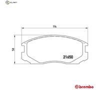 Brembo P54015 Front Disc Brake Pad - Set of 4