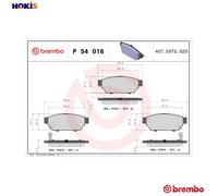 BREMBO P 54 016 Brake pad set