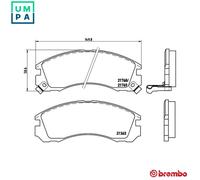 BRAKE PAD SET DISC BRAKE P 54 017 FOR MITSUBISHI FTO L200/STORM NATIVA MIGHTY