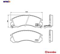 Brake pads P 54 017 BREMBO for MITSUBISHI CITROËN