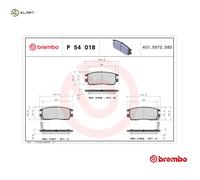 BRAKE PAD SET DISC BRAKE P 54 018 FOR MITSUBISHI SPACE/GEAR/DELICA/WAGON L400
