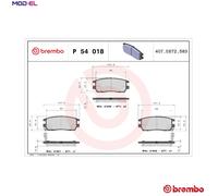 BRAKE PAD SET DISC BRAKE P 54 018 FOR MITSUBISHI SPACE/GEAR/DELICA/WAGON L400