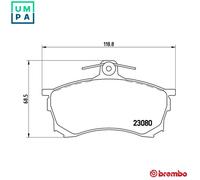 BREMBO P 54 021 Brake pad set