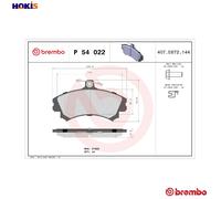 BREMBO P 54 022 Brake pad set