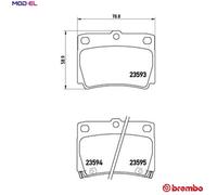 Brembo Brake Pads P 54 026 - Rear for Mitsubishi Pajero/Shogun Canvas Top