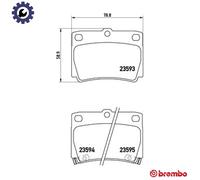 Brembo Brake Pads P 54 026 - Rear for Mitsubishi Pajero/Shogun Canvas Top