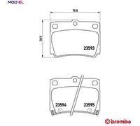 Brembo Brake Pads P 54 026 - Rear for Mitsubishi Pajero/Shogun Canvas Top