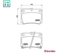 Brembo Brake Pads P 54 026 - Rear for Mitsubishi Pajero/Shogun Canvas Top