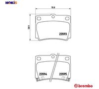 Brake pads P 54 026 BREMBO for MITSUBISHI PAJERO/SHOGUN Canvas Top