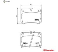 Brake pads P 54 026 BREMBO for MITSUBISHI PAJERO/SHOGUN Canvas Top