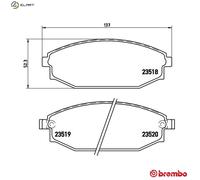 BREMBO P 54 027 Brake pad set
