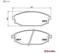 BREMBO P 54 027 Brake pad set