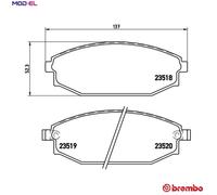 BREMBO P 54 027 Brake pad set