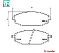BREMBO P 54 027 Brake pad set
