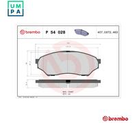 Brembo Brake Pad Set P 54 028 - Front Axle - Fits Mitsubishi Shogun/Pajero/Montero/Junior/Pinin