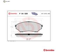 BREMBO P 54 028 Brake pad set