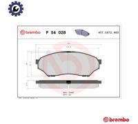Brembo Brake Pad Set P 54 028 - Front Axle - Fits Mitsubishi Shogun/Pajero/Montero/Junior/Pinin