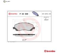 BREMBO P 54 030X Brake pad set