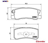 Brake pads P 54 031 BREMBO for MITSUBISHI DODGE CHRYSLER JEEP CITROËN PEUGEOT