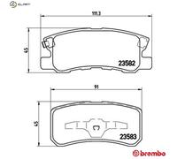 Brake Pad Set For Disc Brake Rear Fits Lancia Mitsubishi Peugeot BREMBO P54031
