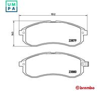 BRAKE PAD SET DISC BRAKE P 54 033 FOR MITSUBISHI STORM/SUV/L200 STRADA TRITON