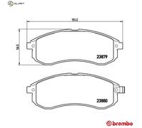 BREMBO P 54 033 Brake pad set