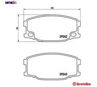 BRAKE PAD SET DISC BRAKE P 54 035 FOR MITSUBISHI 4M42-0AT 3.0L 4M50-4AT4 4.9L