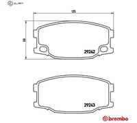 Brembo Brake Pad Set P 54 035, Front, for Mitsubishi Canter, Set of 4