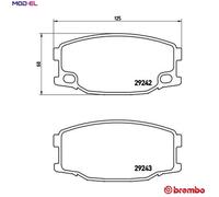 Brembo Brake Pad Set P 54 035, Front, for Mitsubishi Canter, Set of 4