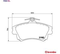 BRAKE PAD SET DISC BRAKE P 54 036 FOR MITSUBISHI MIRAGE/VI COLT/Convertible 1.5L