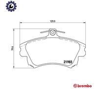 Brembo P54036 Front Disc Brake Pad - Set of 4