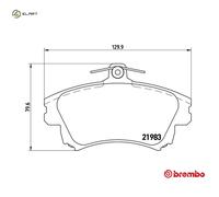 BRAKE PAD SET DISC BRAKE P 54 036 FOR MITSUBISHI MIRAGE/VI COLT/Convertible 1.5L