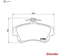Brembo P54036 Front Disc Brake Pad - Set of 4