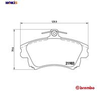 Brembo P54036 Front Disc Brake Pad - Set of 4