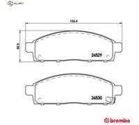 BREMBO P 54 038 Brake pad set