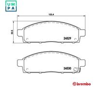 BREMBO P 54 038 Brake pad set