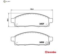 BRAKE PAD SET DISC BRAKE P 54 038 FOR MITSUBISHI TRITON/L200/Pickup STRADA 2.5L