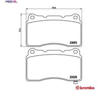BREMBO P54039 Brake Pad Set Front Fits Dodge Honda Mitsubishi Subaru Brz Toyota