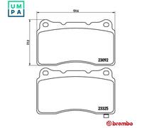 BREMBO P54039 Brake Pad Set Front Fits Dodge Honda Mitsubishi Subaru Brz Toyota