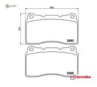 Brembo P54039 Front Disc Brake Pad - Set of 4