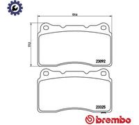 Brake pads P 54 039X BREMBO for MITSUBISHI TOYOTA SUBARU DODGE HONDA