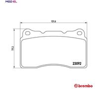 Brake pads P 54 040 BREMBO for RENAULT VOLVO