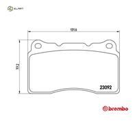 Brembo P54040 Front Disc Brake Pad - Set of 4