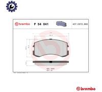 BREMBO P 54 041 Brake pad set