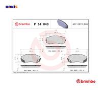 BRAKE PAD SET DISC BRAKE P 54 043 FOR MITSUBISHI 4M42-3AT1/0AT/3AT4/3AT2 3.0L