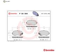 BREMBO P 54 044 Brake pad set